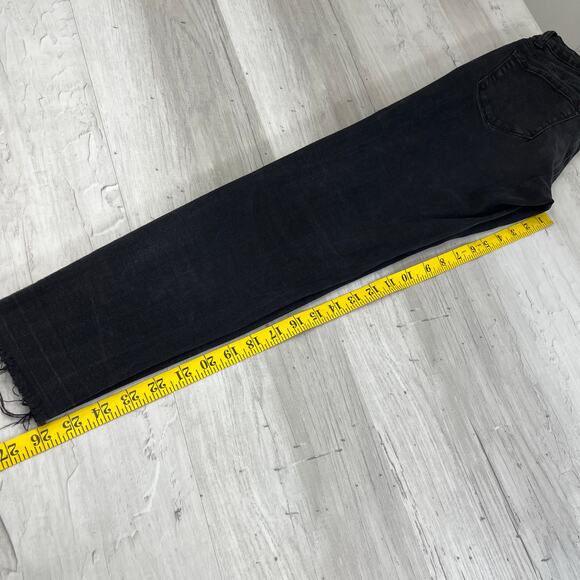 KanCan Black High Rise Distressed Ripped Frayed Raw Hem Skinny Ankle Jeans 5 - Picture 8 of 8